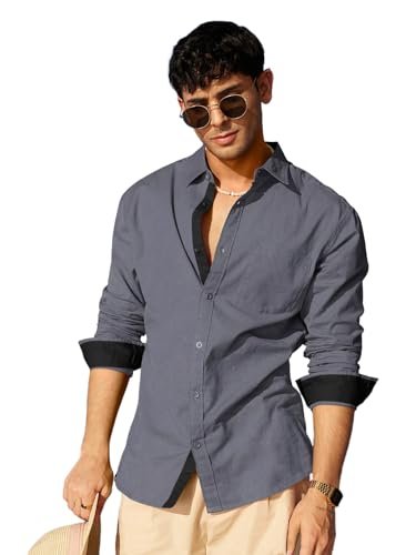 Men's Solid Shirt | Soft Cotton Blend | Casual Shirt | Plain | Full Sleeve - Regular Fit (Available in Plus Size)