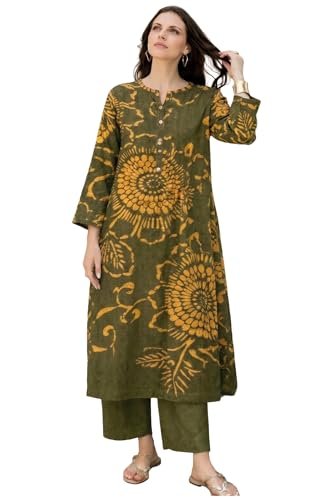 Designer Kurta Set for Women Erode Rayon Printed | Kurti Set for Woman | Kurta Palazzo 2 Piece Outfit | Band Collar 3/4 Sleeve A-Line Fit Ethnic Dress Stylish Kurta Sets for