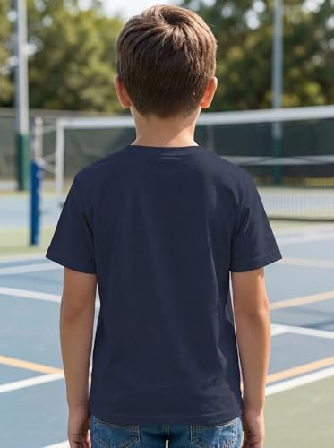 Boys Round Neck Printed Blended Cotton Tshirt -Combo Pack of 2 - Orange/Blue - Image 6