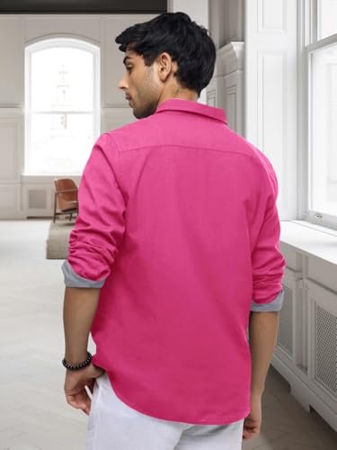 Men's Solid Shirt | Soft Cotton Blend | Casual Shirt | Plain | Full Sleeve - Regular Fit (Available in Plus Size) - Image 2