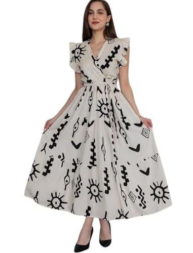 Attires Dress for Women Western Maxi Style, Indo Western Dresses, One Piece Long Gown, A Line Flared Pattern, Ethnic Look Outfit for Women