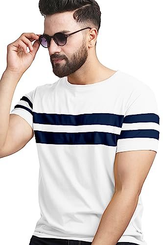 T-Shirt for Mens Double Stripes on Chest