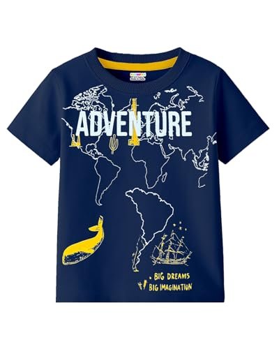 Boys Half Sleeves Regular Fit Cotton T-Shirt - Image 6