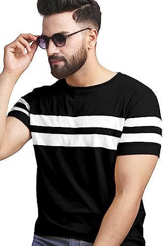 T-Shirt for Mens Double Stripes on Chest