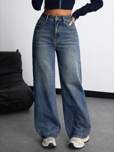 Women's Denim Stretchable High Waist Baggy Jeans for Women - Image 4