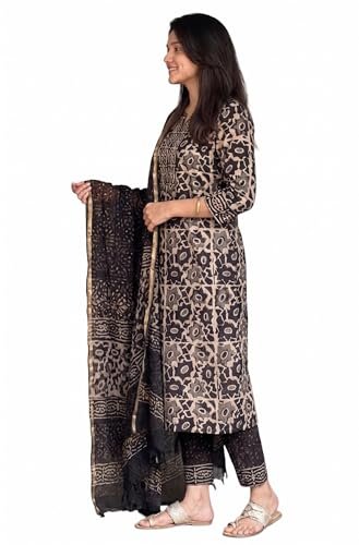 Women's Printed Straight Kurta and Pant with Dupatta Set - Image 5