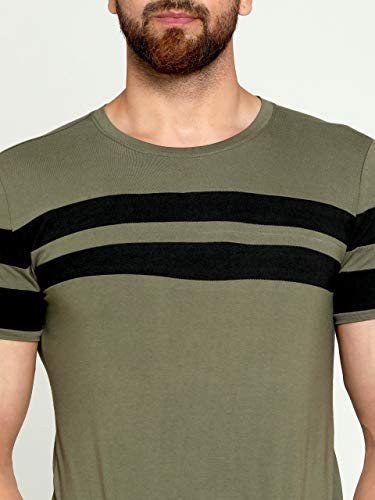 T-Shirt for Mens Double Stripes on Chest - Image 3