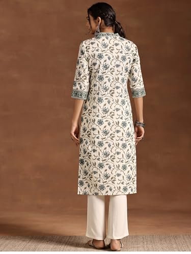 New Cotton Leaf Printed Casual Straight Kurta for Women | Women Formal Kurti - Image 2