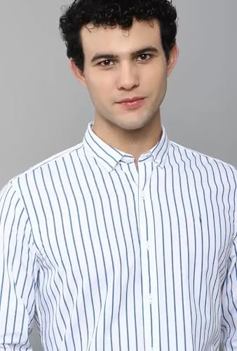 U TURN Men's Casual Printed Striped Stylish Latest Formal Plus Size Shirt for Men | Cotton Mix 220 GSM - Image 3