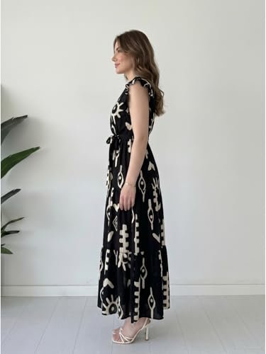 Attires Dress for Women Western Maxi Style, Indo Western Dresses, One Piece Long Gown, A Line Flared Pattern, Ethnic Look Outfit for Women - Image 3