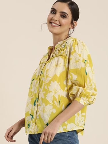 rytras Women Cotton Floral Regular Fit Tunic Shirt - Image 2