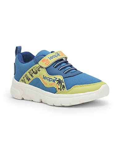 LEAP7X Pink & Royal Blue Sports Shoes for Kids - Padded Sports Wear - Image 2