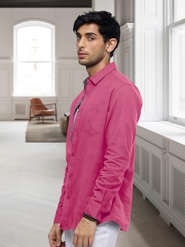 Men's Solid Shirt | Soft Cotton Blend | Casual Shirt | Plain | Full Sleeve - Regular Fit (Available in Plus Size) - Image 3