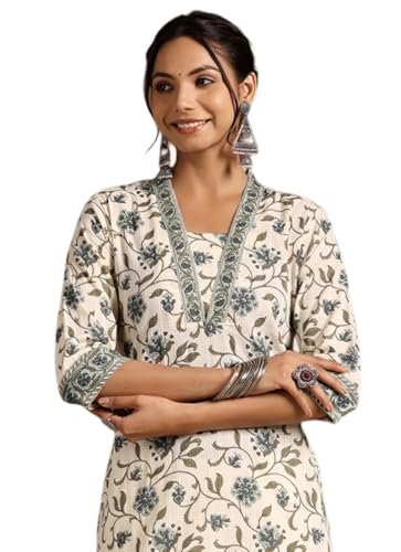 New Cotton Leaf Printed Casual Straight Kurta for Women | Women Formal Kurti