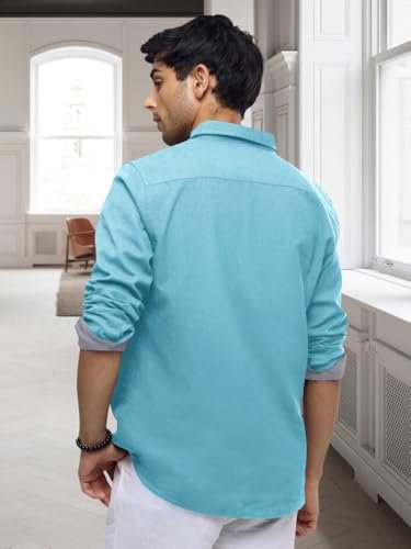 Men's Solid Shirt | Soft Cotton Blend | Casual Shirt | Plain | Full Sleeve - Regular Fit (Available in Plus Size) - Image 2