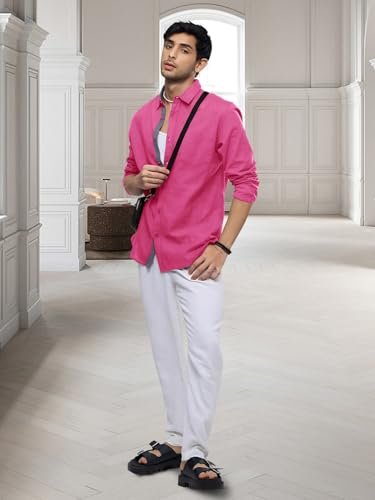 Men's Solid Shirt | Soft Cotton Blend | Casual Shirt | Plain | Full Sleeve - Regular Fit (Available in Plus Size) - Image 4
