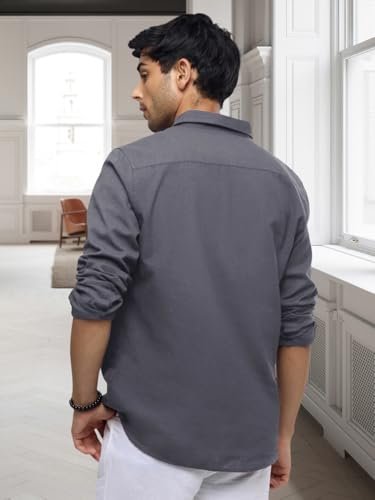 Men's Solid Shirt | Soft Cotton Blend | Casual Shirt | Plain | Full Sleeve - Regular Fit (Available in Plus Size) - Image 2