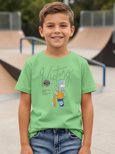 Boys Round Neck Printed Blended Cotton Tshirt -Combo Pack of 2 - Orange/Blue - Image 6