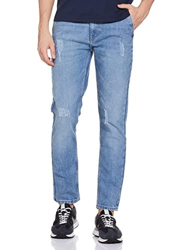 The Indian Garage Co Men Slim Fit Solid Mid-Rise Stretchable Jeans