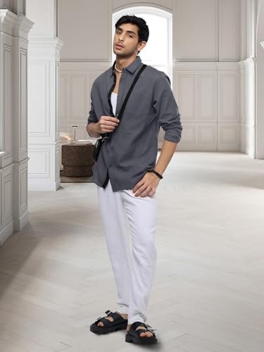Men's Solid Shirt | Soft Cotton Blend | Casual Shirt | Plain | Full Sleeve - Regular Fit (Available in Plus Size) - Image 4