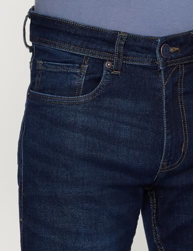 Men's Tapered Fit Mid Rise Classic Tape Stretchable Twill Jeans - Image 4