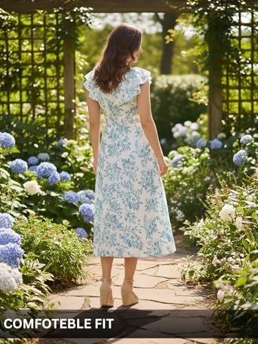 Dress for Women | Western Floral Printed One Piece Dress for Women midi | Casual Sleeveless Summer Dresses for Beach & Stylish Party Outifits - Image 2
