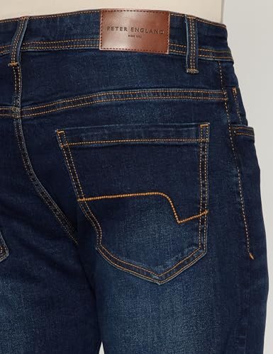 Men's Tapered Fit Mid Rise Classic Tape Stretchable Twill Jeans - Image 5