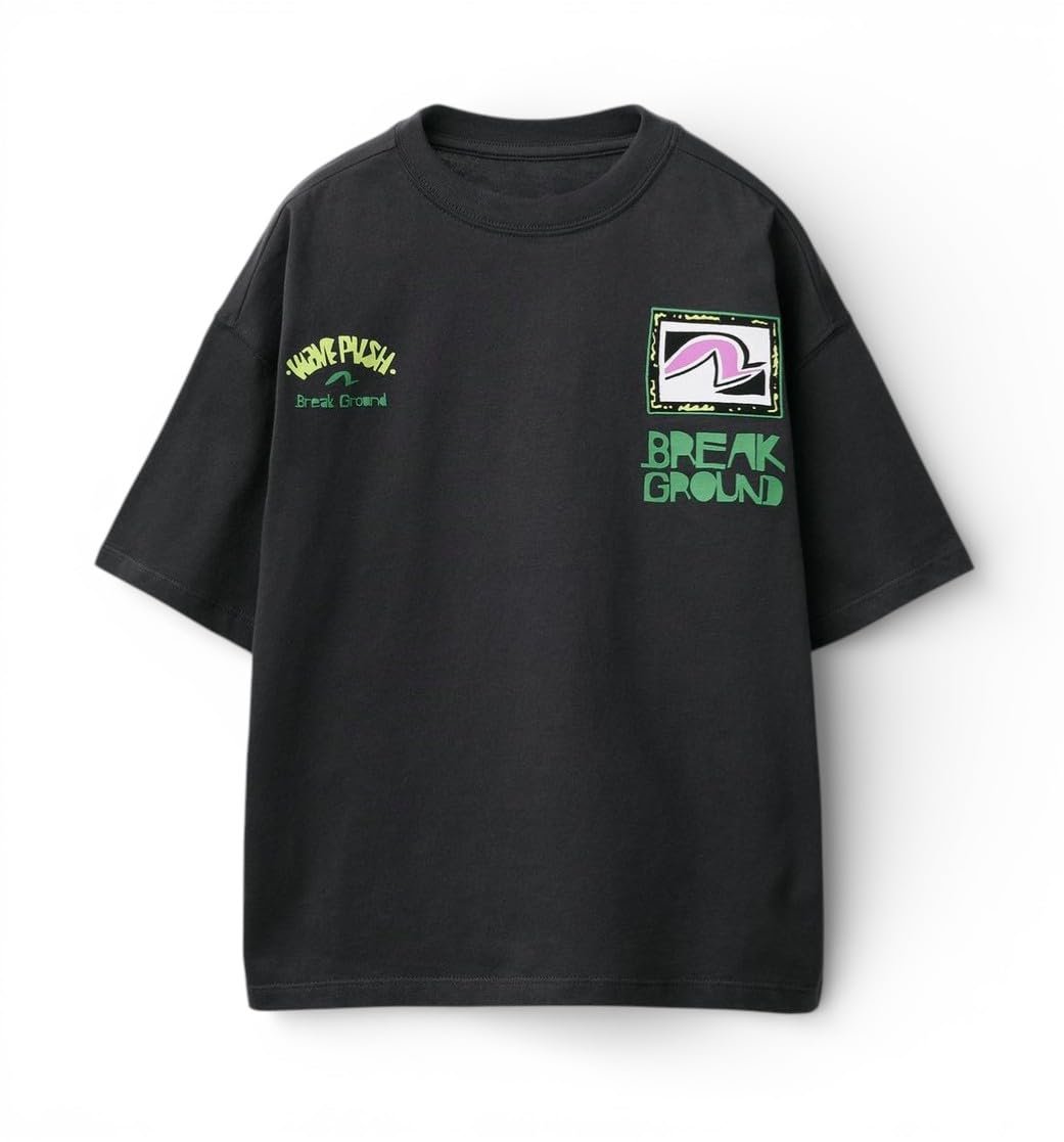 Clothing Boys Oversized Cotton Printed T-Shirt | Round Neck, Short Sleeves, Casual Wear