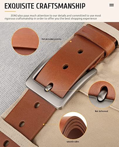Men's Genuine Leather Belt for Men | Black,Brown,Tan - Image 4
