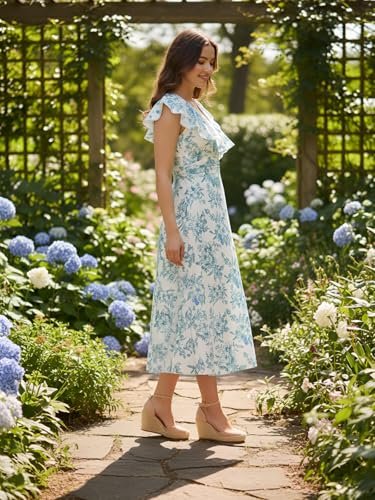 Dress for Women | Western Floral Printed One Piece Dress for Women midi | Casual Sleeveless Summer Dresses for Beach & Stylish Party Outifits - Image 3