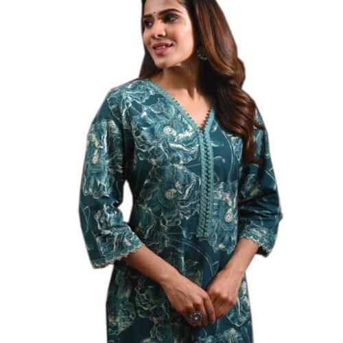 FIRSTRAIN Women Cotton Straight Printed Kurti | Soft Breathable Kurta for Office & Casual Use | | Trendy Festive & Regular Wear Cotton Kurti