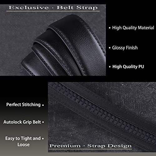 Men's Vegan Leather Belt for Men | (Formal/Casual) | Black - Image 6