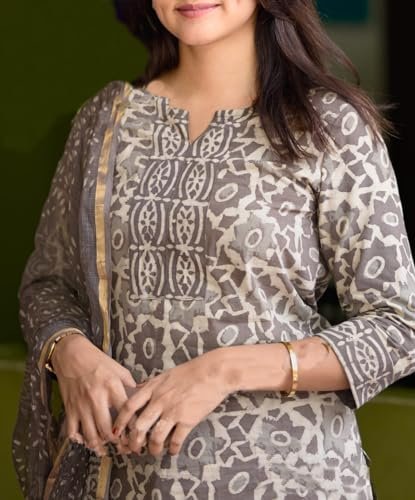 Women's Printed Straight Kurta and Pant with Dupatta Set - Image 3