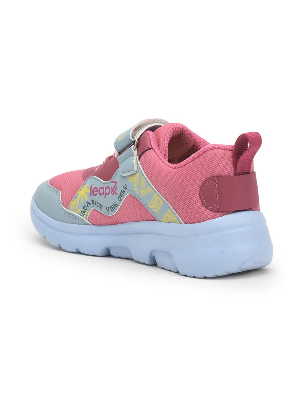 LEAP7X Pink & Royal Blue Sports Shoes for Kids - Padded Sports Wear - Image 5
