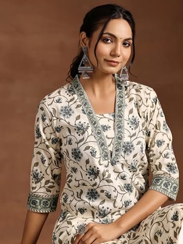 New Cotton Leaf Printed Casual Straight Kurta for Women | Women Formal Kurti - Image 5
