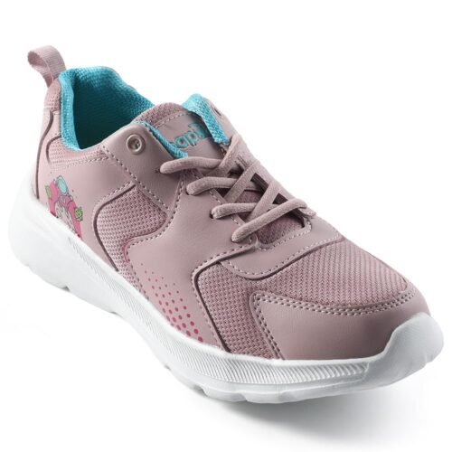 LEAP7X Pink & Purple Sports Shoes for Kids - Slip-On Running