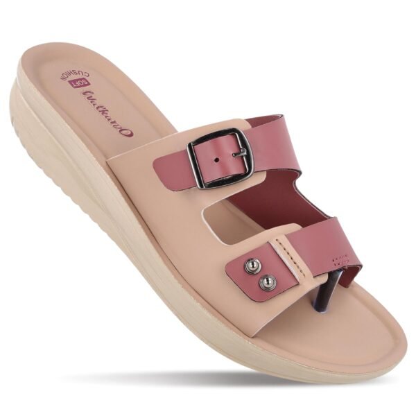 Slip-on Sandals for Women|Lightweight PU Wedge Sole, Comfortable Sandal|Walking, Shopping, Travel, Casual Wear Sandal-WLR74019-Plum