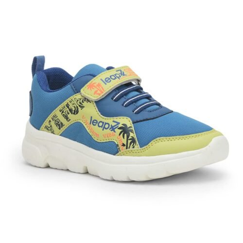 LEAP7X Pink & Royal Blue Sports Shoes for Kids - Padded Sports Wear