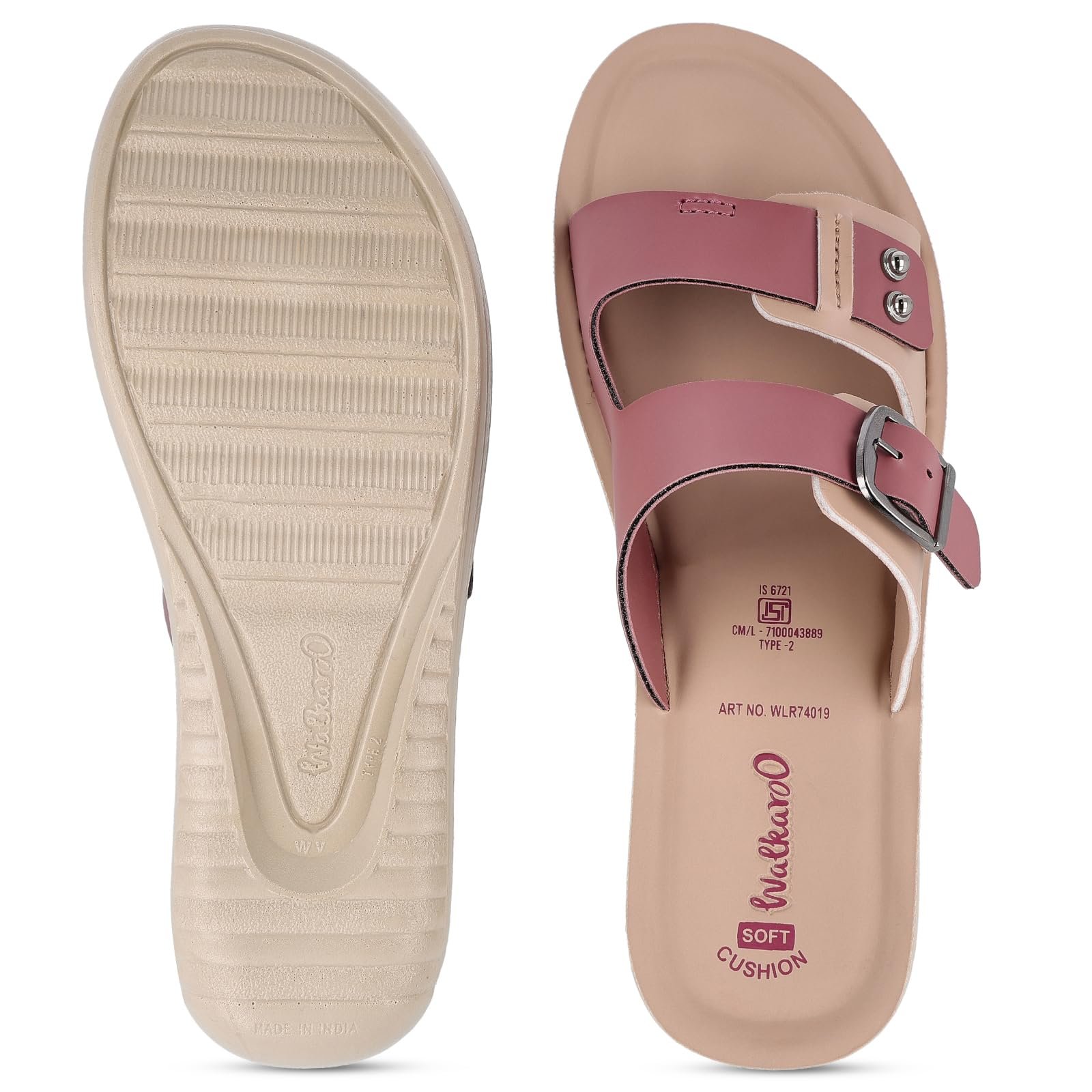 Slip-on Sandals for Women|Lightweight PU Wedge Sole, Comfortable Sandal|Walking, Shopping, Travel, Casual Wear Sandal-WLR74019-Plum - Image 4