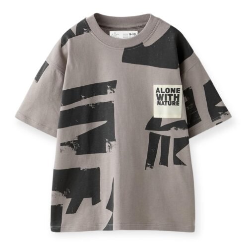 Clothing Boys Oversized Cotton Printed T-Shirt | Round Neck, Short Sleeves, Casual Wear