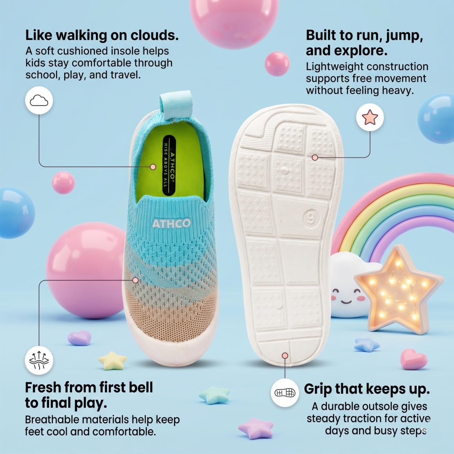 Unisex-Child Skippy Unisex Lightwieight Sneakers for Kids | Stylish Casual wear Shoes for Boys and Girls | Sports Shoes for Boys and Girls - Image 5