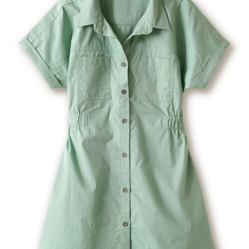 Girls Knee Length Pure Cotton Shirt Dress