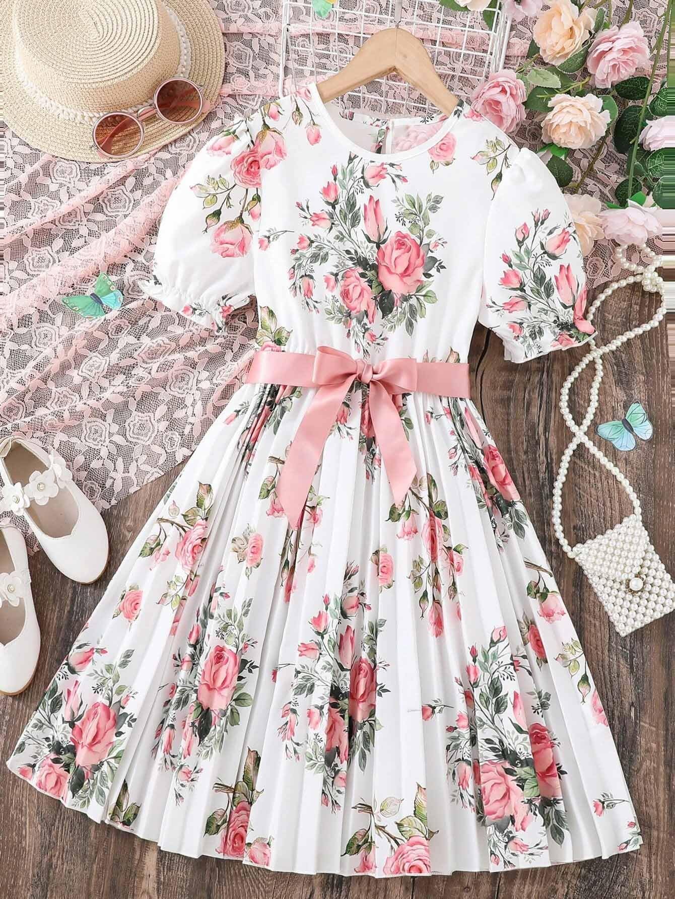 Frock with Beautiful Digital Printed Baby Girl Dress - Image 2